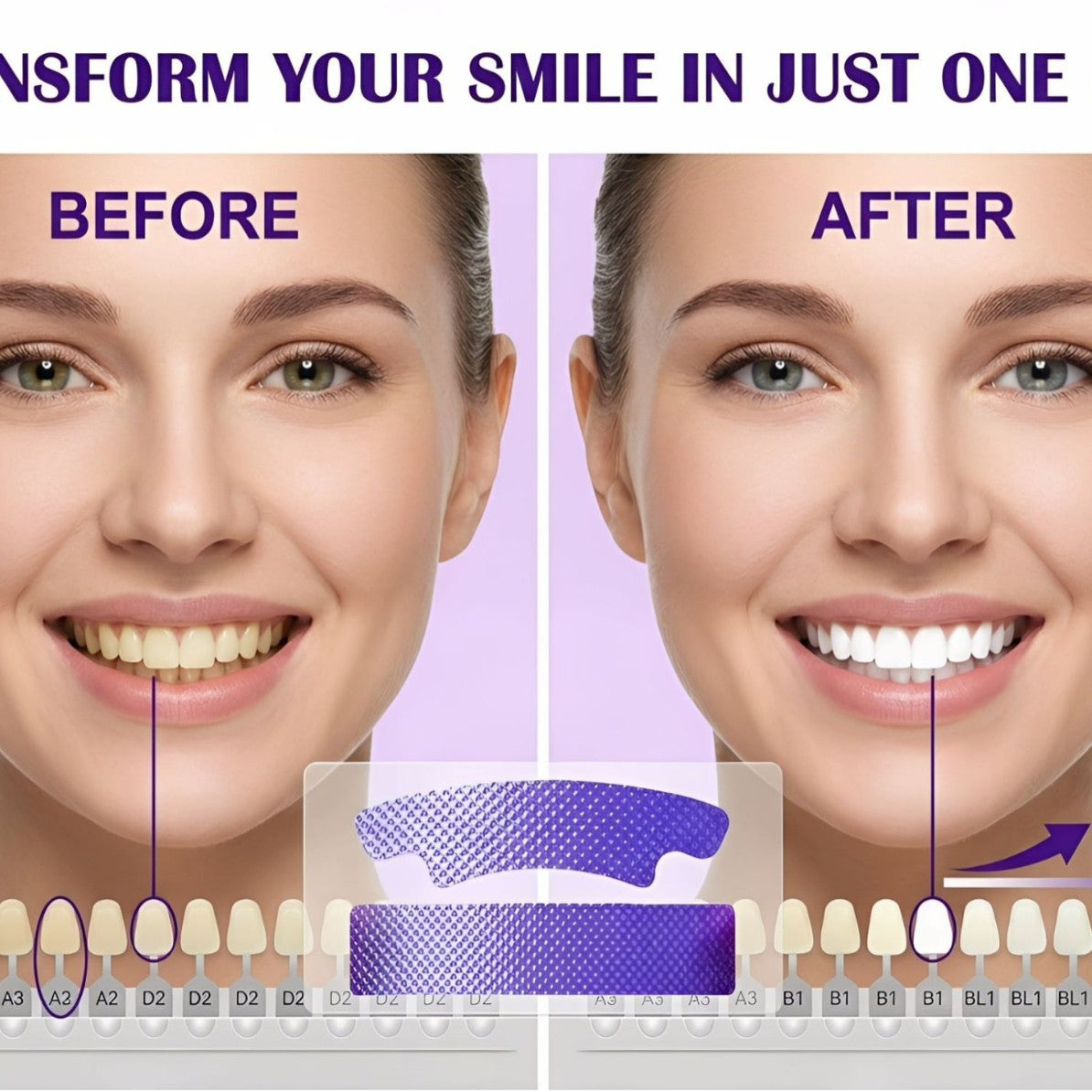 GNYS Purple teeth whitening strips